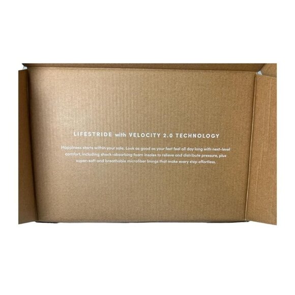 Lifestride Womens Blue Tan Floral Comfort Ankle Strap Wedge Sandals Sz 8.5 New - Picture 9 of 11